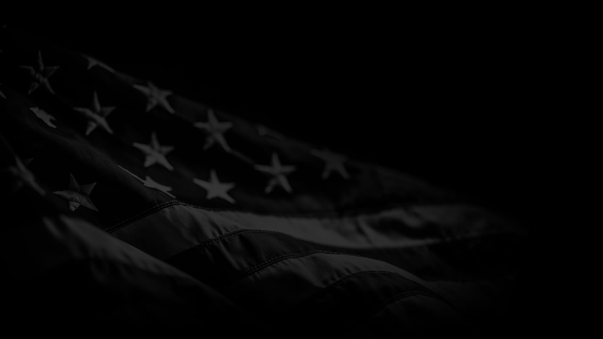 Black and white Image of United States of America Flag